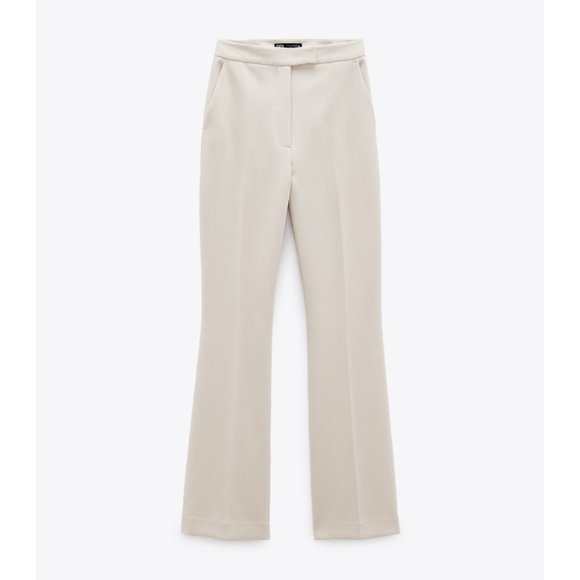 NWT Zara Flowy Pants Trousers Ecru SOLD OUT - Picture 2 of 5